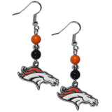 Denver Broncos Fan Bead Dangle Earrings - Denver Broncos - Flyclothing LLC