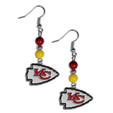 Kansas City Chiefs Fan Bead Dangle Earrings - Kansas City Chiefs - Flyclothing LLC