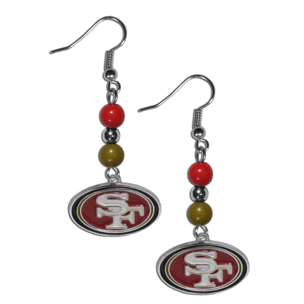 San Francisco 49ers Fan Bead Dangle Earrings - San Francisco 49ers - Flyclothing LLC