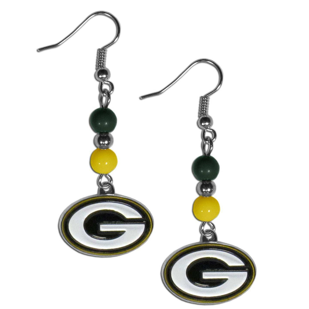Green Bay Packers Fan Bead Dangle Earrings - Green Bay Packers - Flyclothing LLC