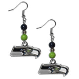 Seattle Seahawks Fan Bead Dangle Earrings - Seattle Seahawks - Flyclothing LLC