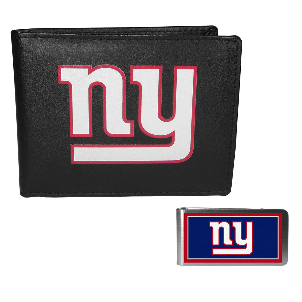 New York Giants Bi-fold Wallet & Color Money Clip - New York Giants - Flyclothing LLC