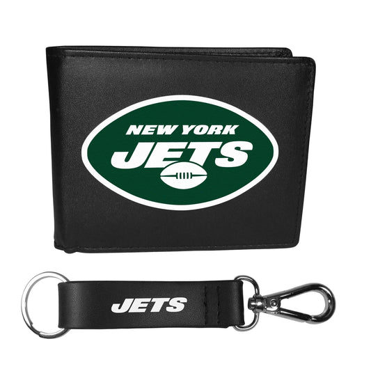 New York Jets Bi-fold Wallet & Strap Key Chain - New York Jets - Flyclothing LLC