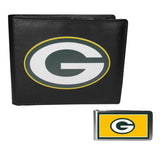 Green Bay Packers Bi-fold Wallet & Color Money Clip - Green Bay Packers - Flyclothing LLC