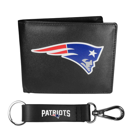 New England Patriots Bi-fold Wallet & Strap Key Chain - New England Patriots - Flyclothing LLC
