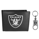 Las Vegas Raiders Bi-fold Wallet & Valet Key Chain - Las Vegas Raiders - Flyclothing LLC