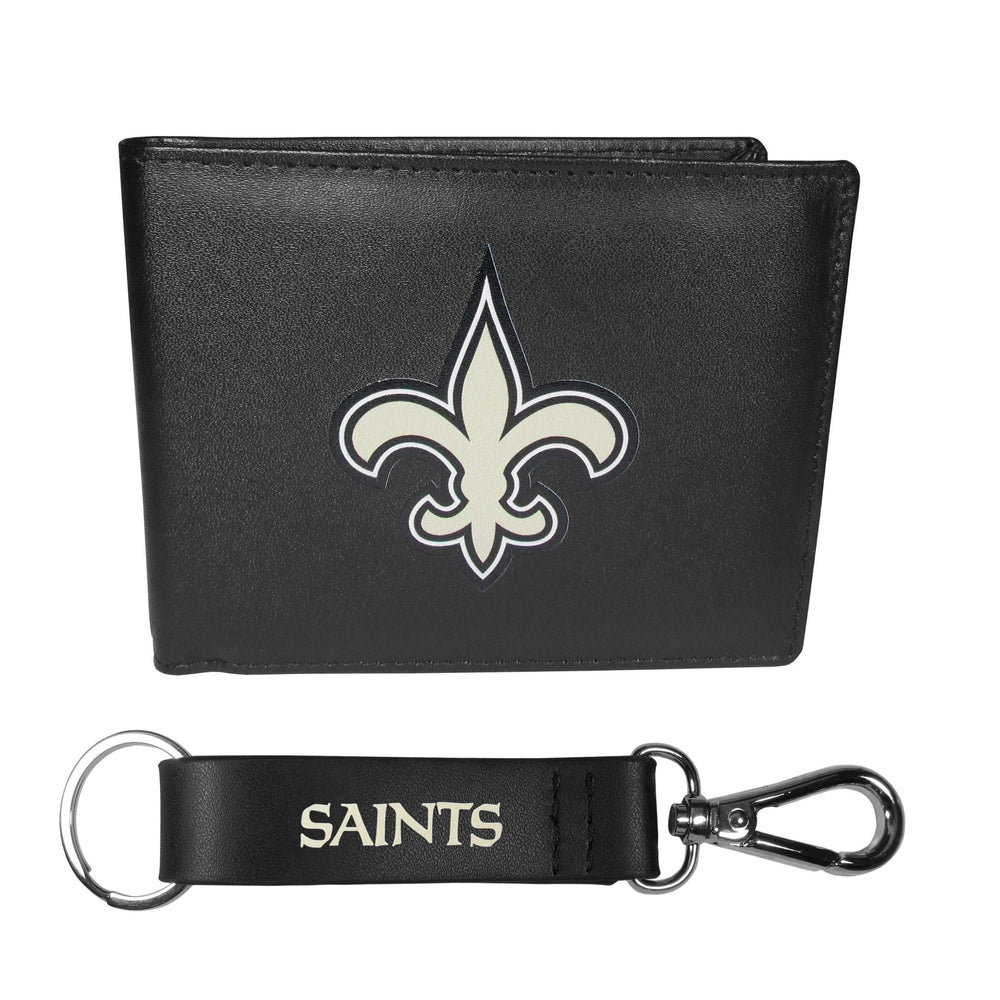 New Orleans Saints Bi-fold Wallet & Strap Key Chain - New Orleans Saints - Flyclothing LLC