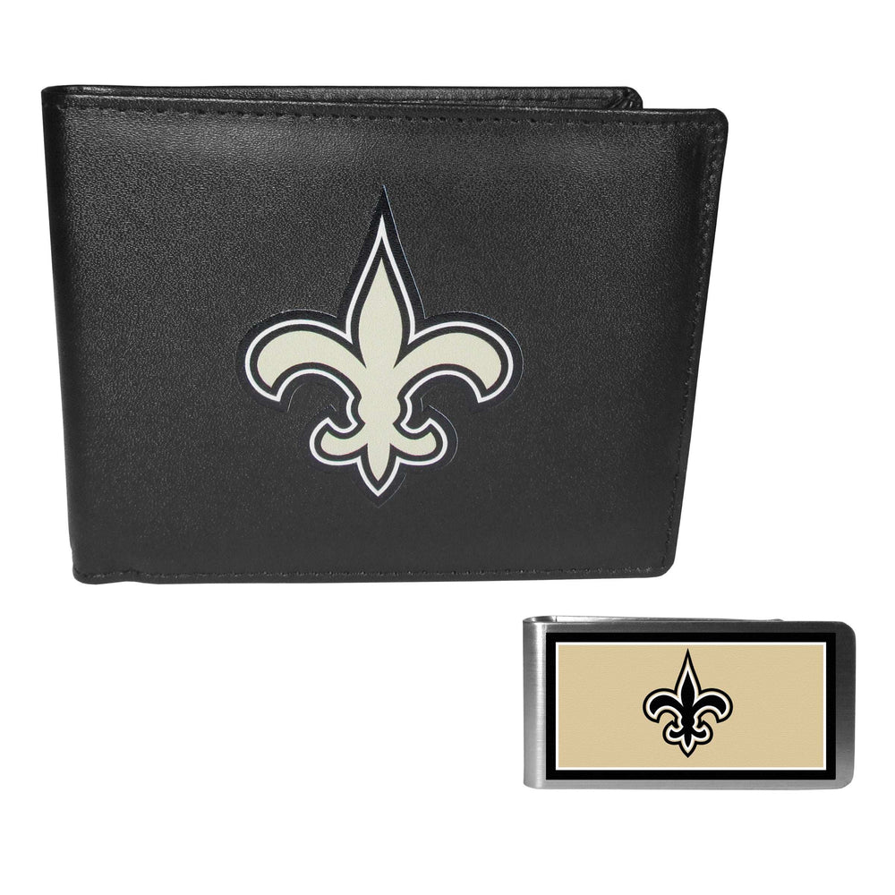 New Orleans Saints Bi-fold Wallet & Color Money Clip - New Orleans Saints - Flyclothing LLC