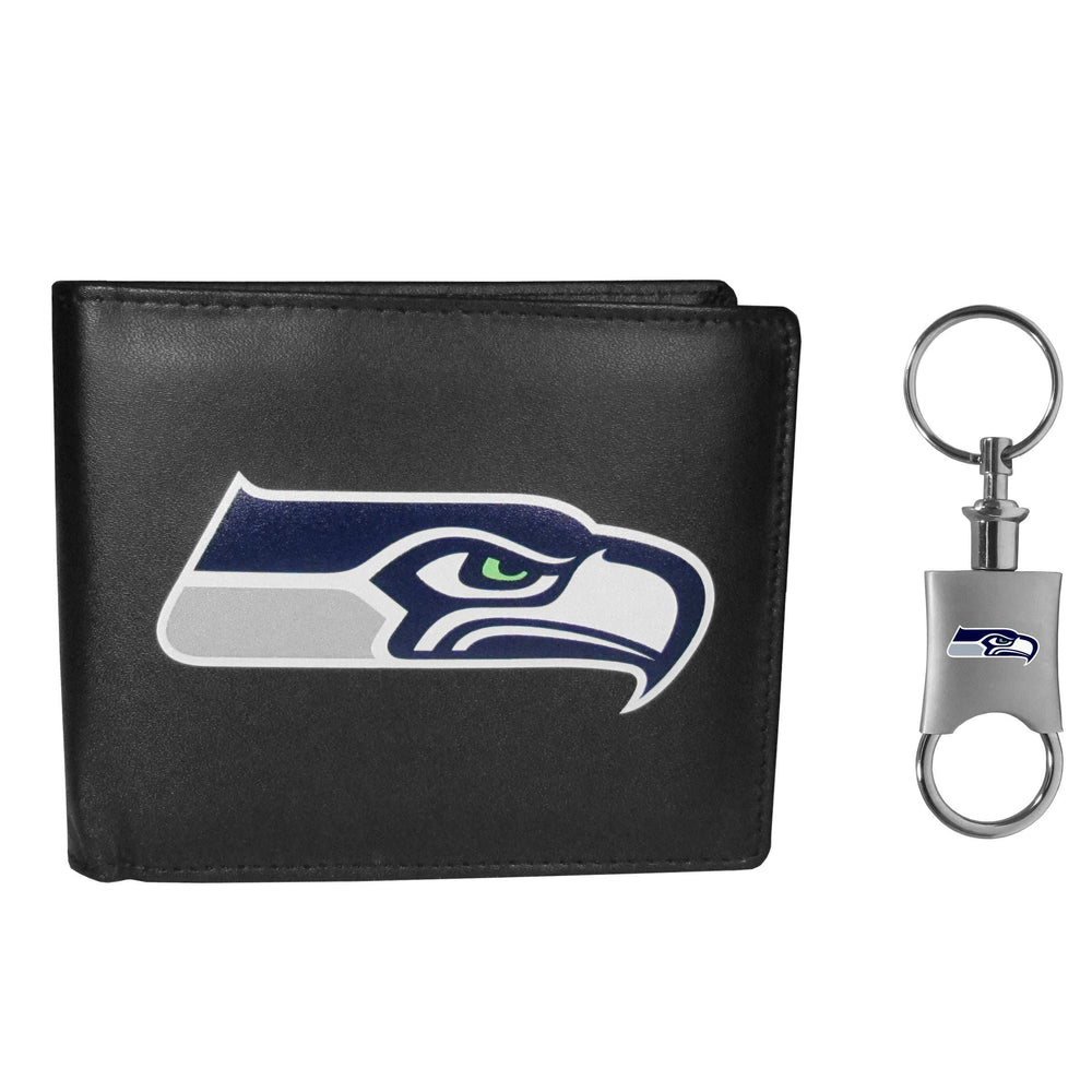 Seattle Seahawks Bi-fold Wallet & Valet Key Chain - Seattle Seahawks - Flyclothing LLC