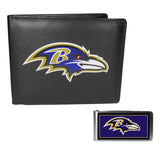 Baltimore Ravens Bi-fold Wallet & Color Money Clip - Baltimore Ravens - Flyclothing LLC