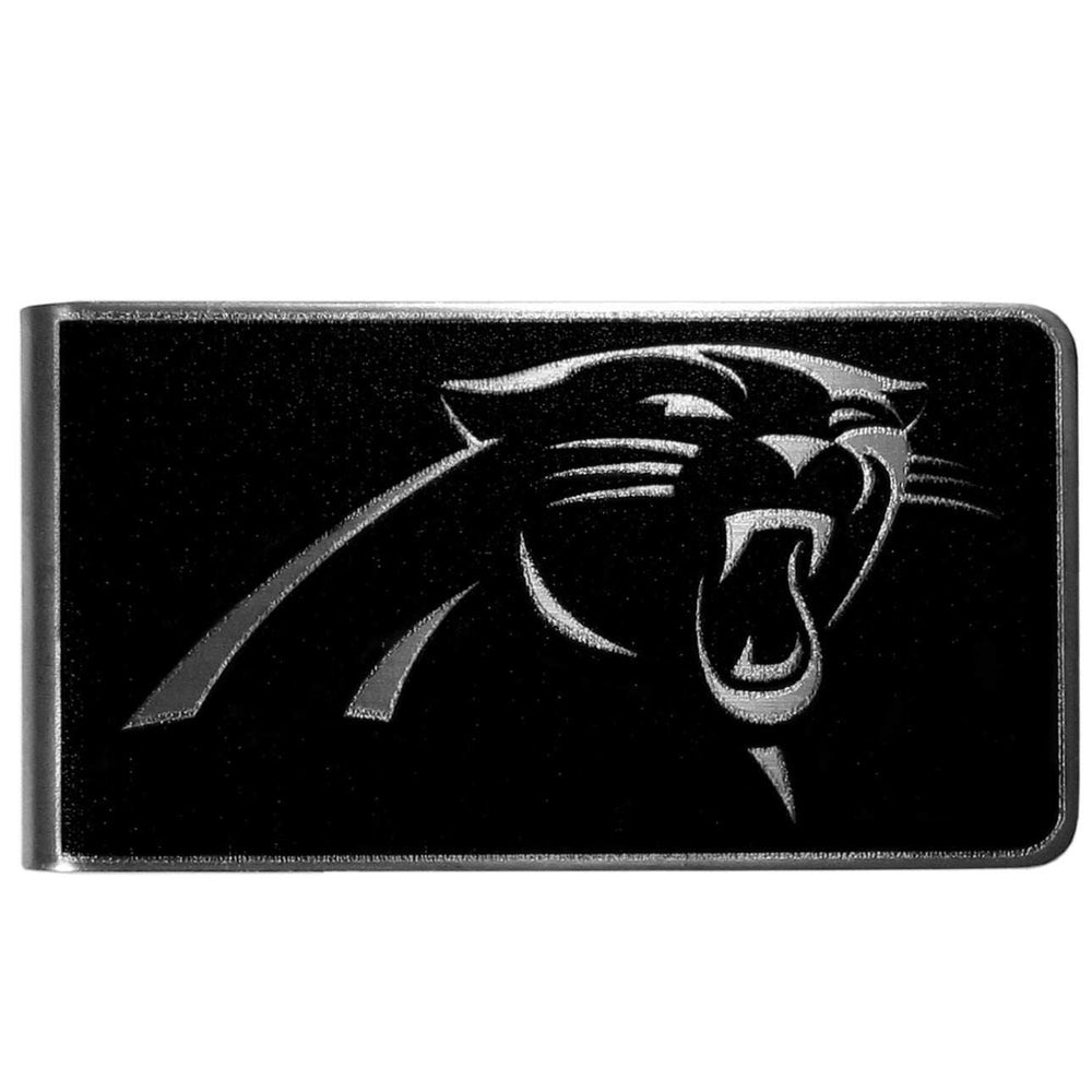 Carolina Panthers Black and Steel Money Clip - Carolina Panthers - Flyclothing LLC