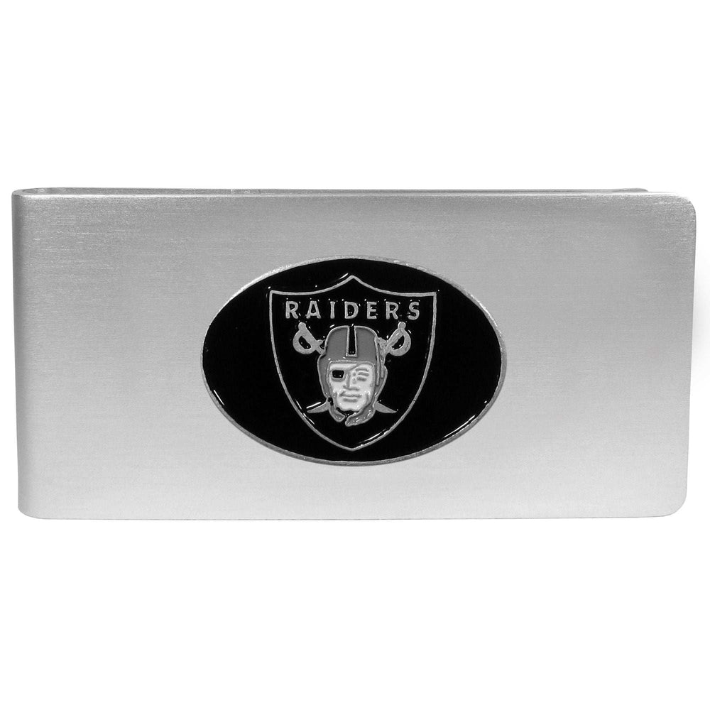 Las Vegas Raiders Brushed Metal Money Clip - Las Vegas Raiders - Flyclothing LLC