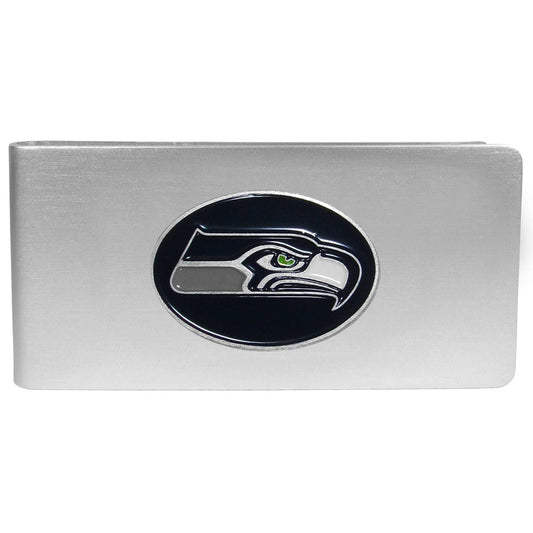 Seattle Seahawks Brushed Metal Money Clip - Seattle Seahawks - Flyclothing LLC