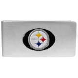 Pittsburgh Steelers Brushed Metal Money Clip - Pittsburgh Steelers - Flyclothing LLC
