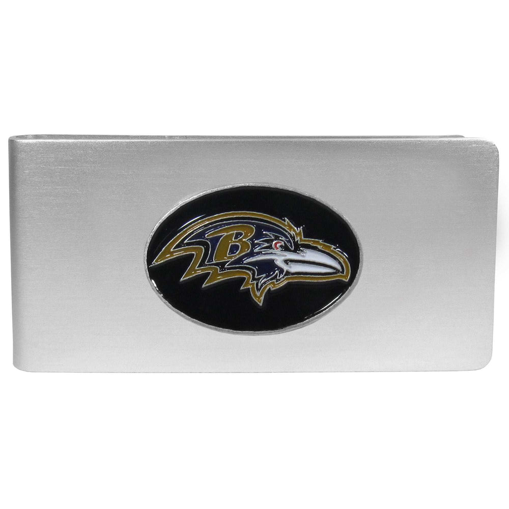 Baltimore Ravens Brushed Metal Money Clip - Baltimore Ravens - Flyclothing LLC