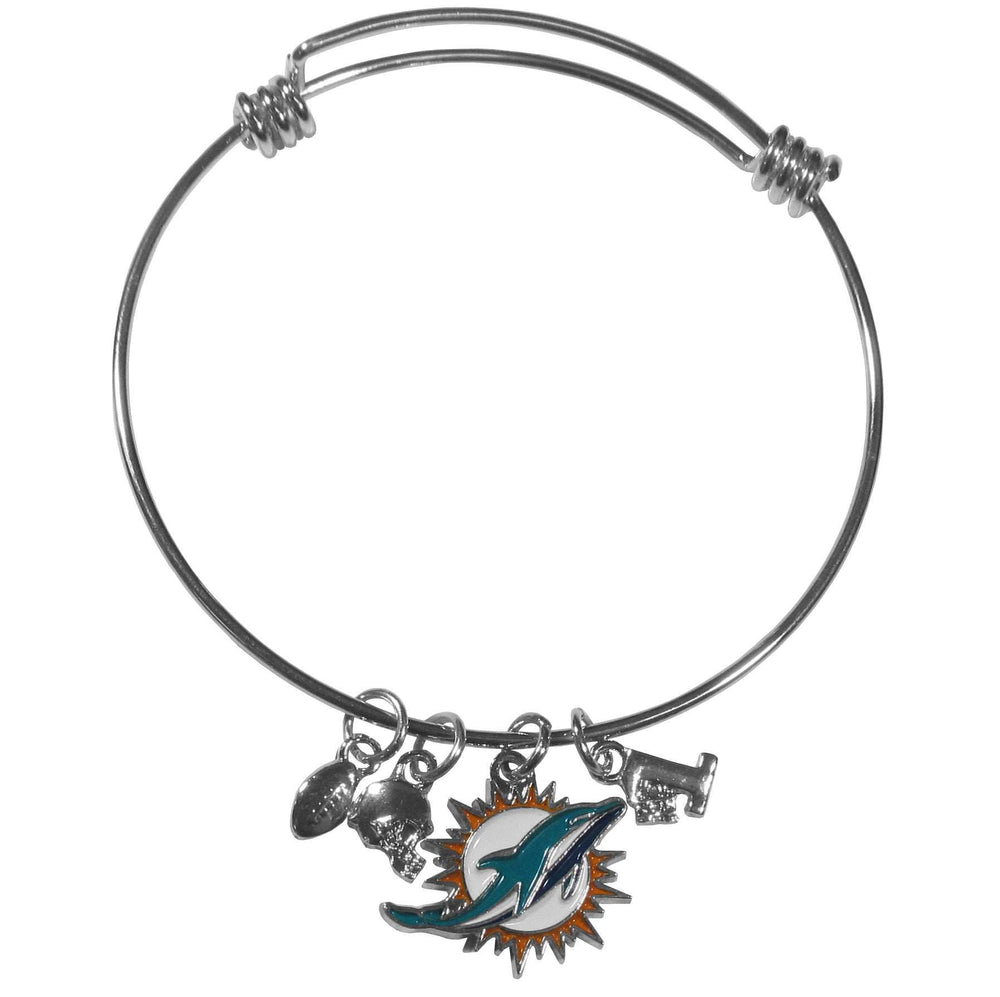 Miami Dolphins Charm Bangle Bracelet - Miami Dolphins - Flyclothing LLC