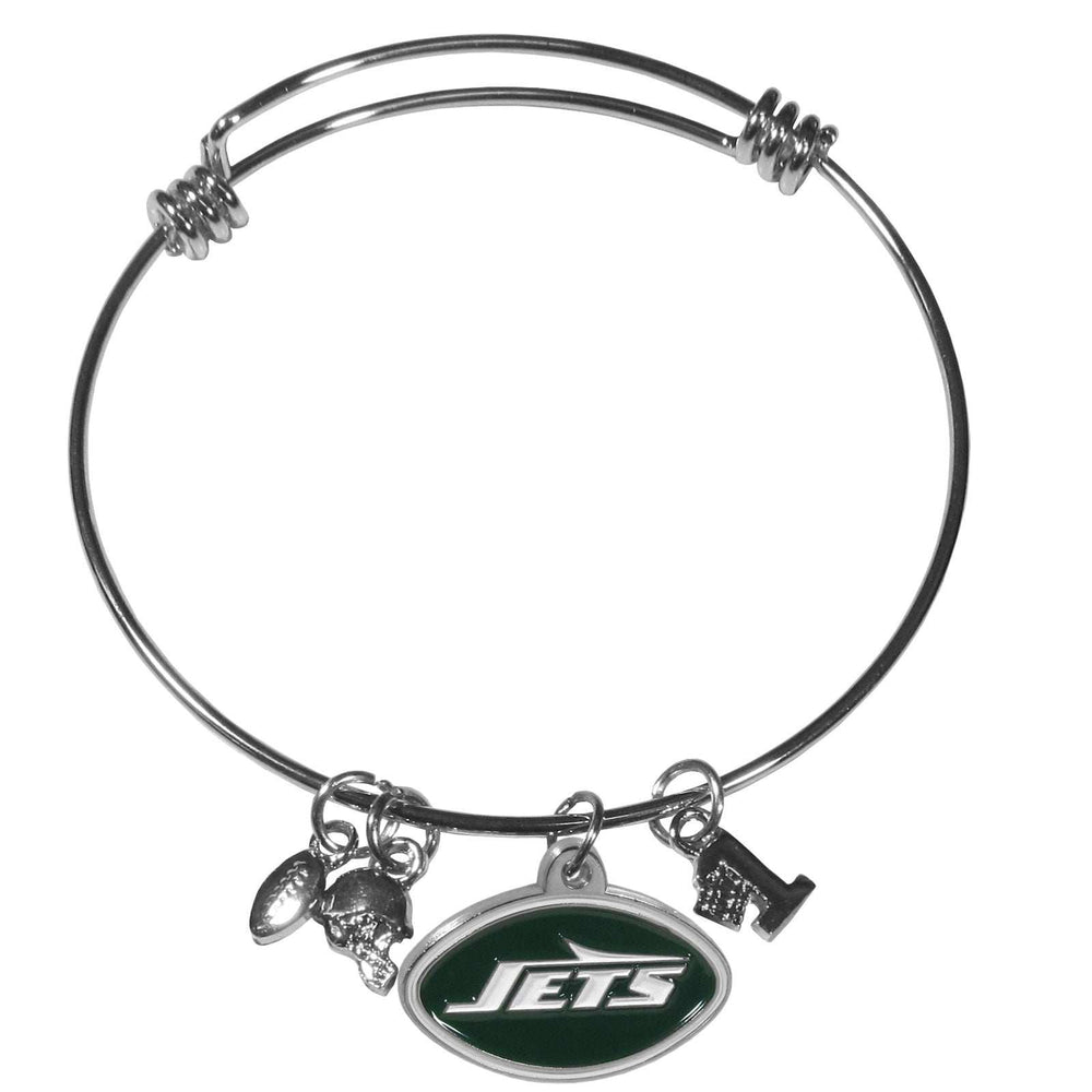 New York Jets Charm Bangle Bracelet - New York Jets - Flyclothing LLC