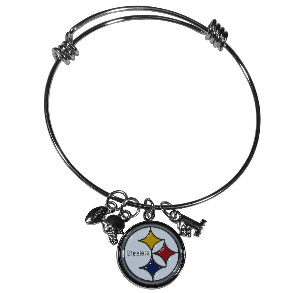 Pittsburgh Steelers Charm Bangle Bracelet - Pittsburgh Steelers - Flyclothing LLC