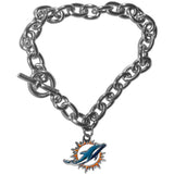 Miami Dolphins Charm Chain Bracelet - Miami Dolphins - Flyclothing LLC