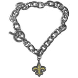 New Orleans Saints Charm Chain Bracelet - New Orleans Saints - Flyclothing LLC