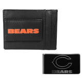 Chicago Bears Leather Cash & Cardholder & Black Money Clip - Chicago Bears - Flyclothing LLC