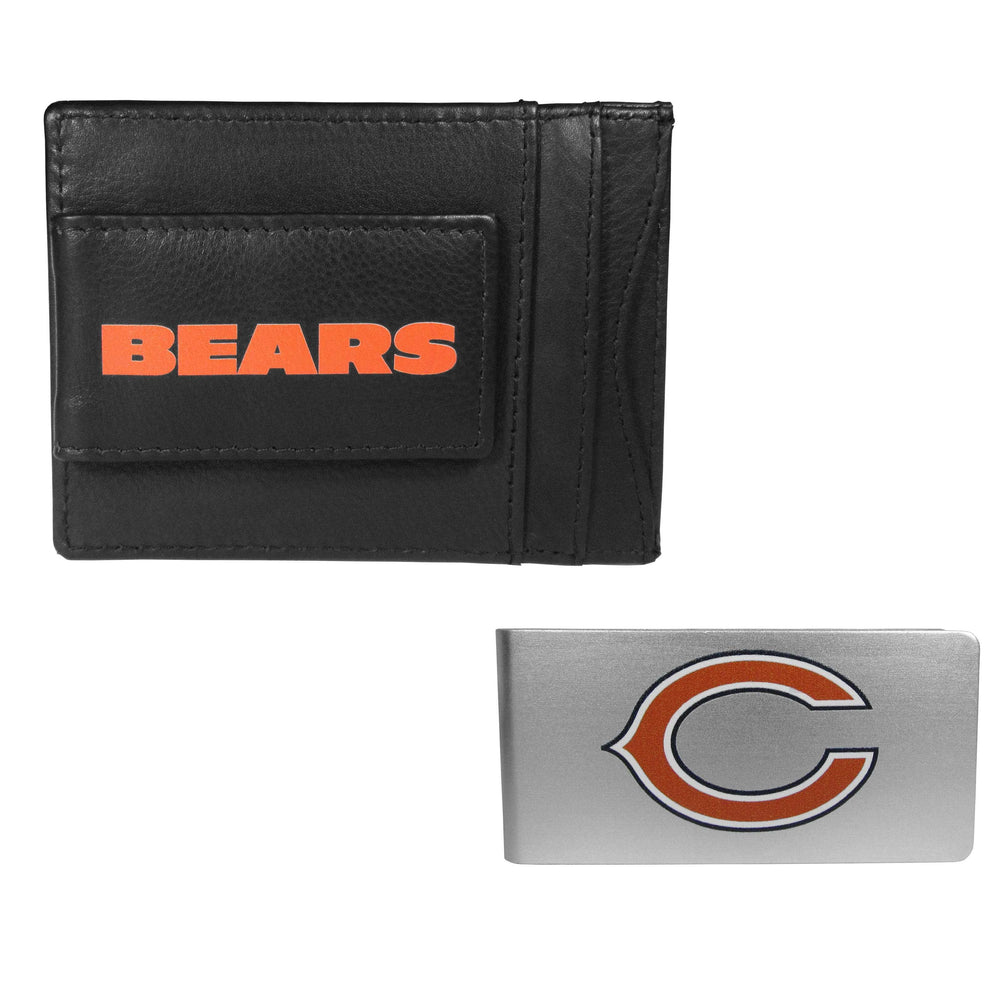 Chicago Bears Leather Cash & Cardholder & Money Clip - Chicago Bears - Flyclothing LLC