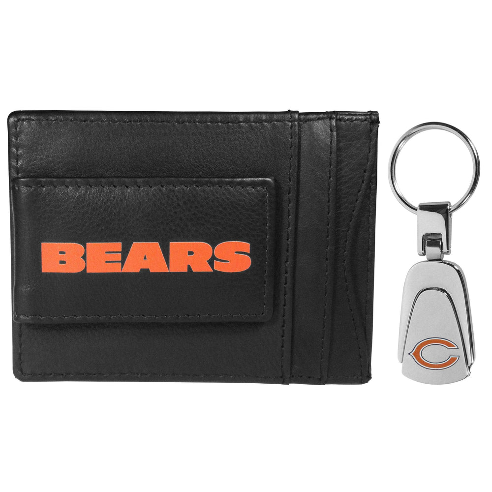 Chicago Bears Leather Cash & Cardholder & Steel Key Chain - Chicago Bears - Flyclothing LLC