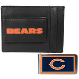 Chicago Bears Leather Cash & Cardholder & Color Money Clip - Chicago Bears - Flyclothing LLC