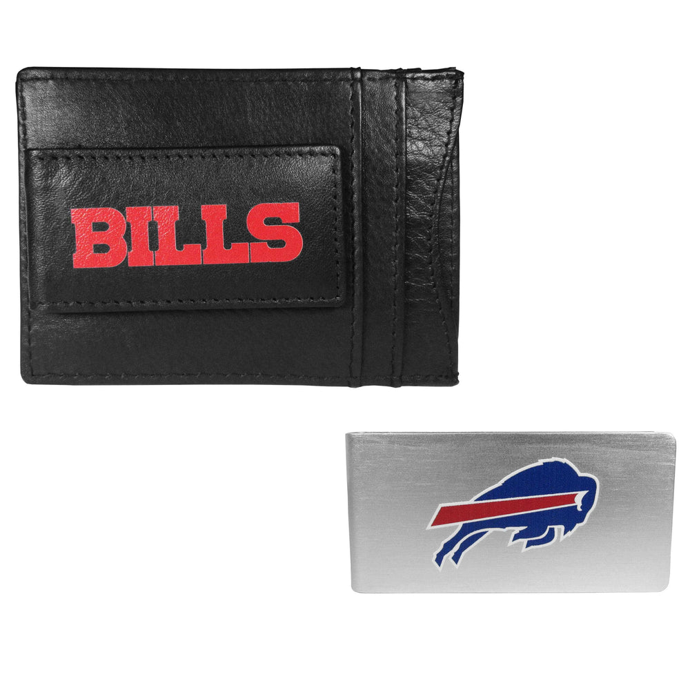Buffalo Bills Leather Cash & Cardholder & Money Clip - Buffalo Bills - Flyclothing LLC