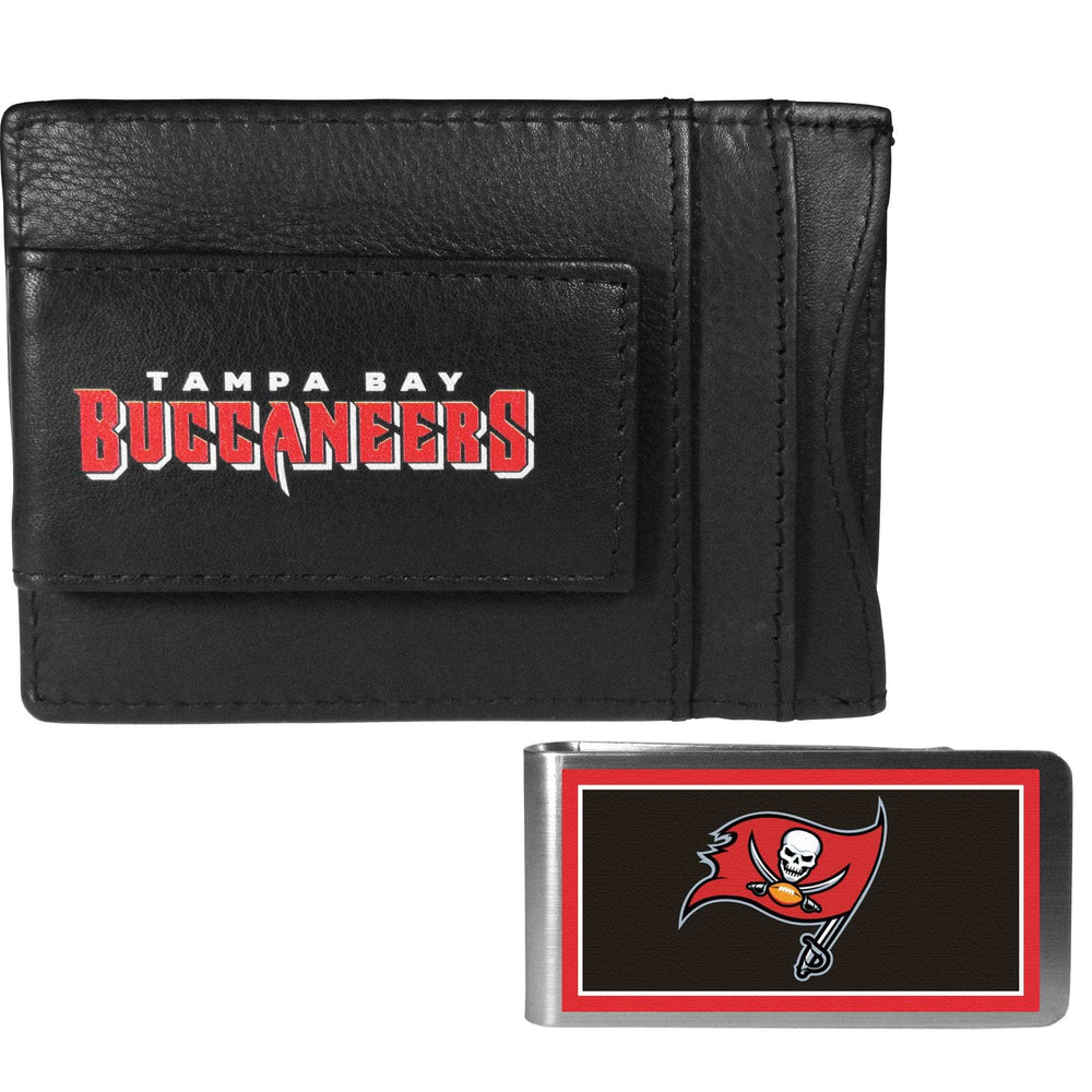 Tampa Bay Buccaneers Leather Cash & Cardholder & Color Money Clip - Tampa Bay Buccaneers - Flyclothing LLC
