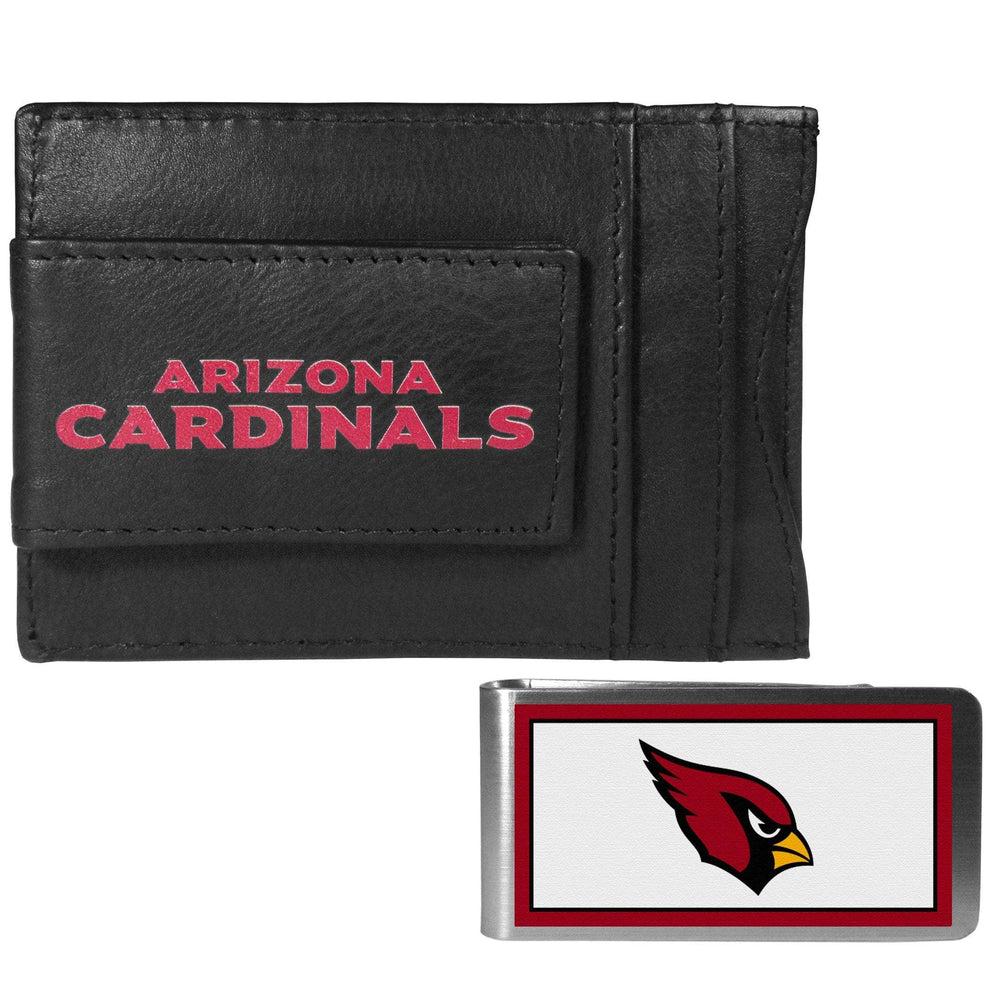 Arizona Cardinals Leather Cash & Cardholder & Color Money Clip - Arizona Cardinals - Flyclothing LLC