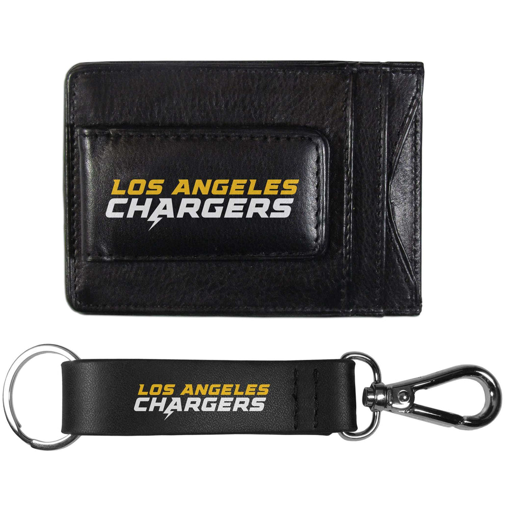 Los Angeles Chargers Leather Cash & Cardholder & Strap Key Chain - Los Angeles Chargers - Flyclothing LLC