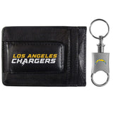 Los Angeles Chargers Leather Cash & Cardholder & Valet Key Chain - Los Angeles Chargers - Flyclothing LLC