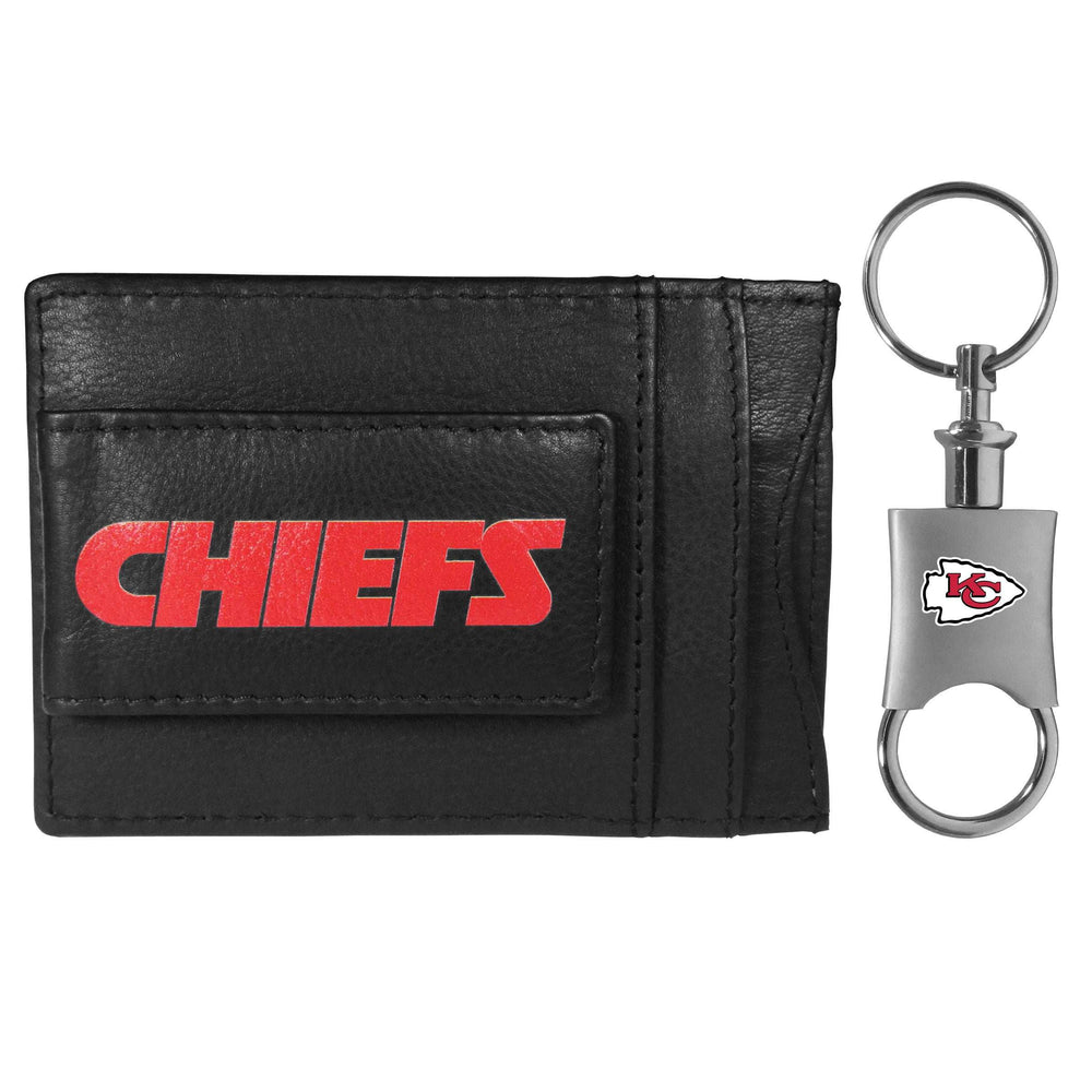 Kansas City Chiefs Leather Cash & Cardholder & Valet Key Chain - Kansas City Chiefs - Flyclothing LLC