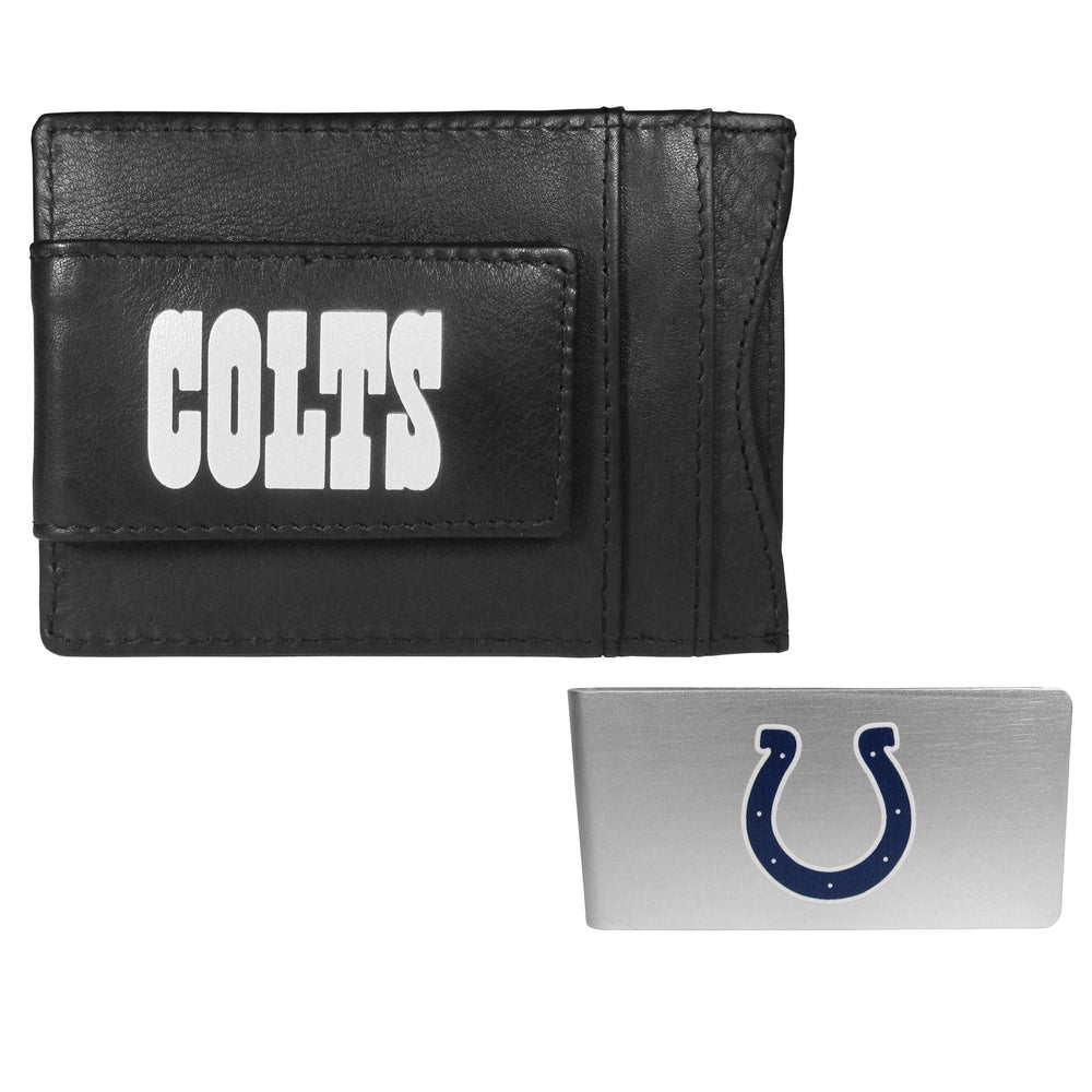 Indianapolis Colts Leather Cash & Cardholder & Money Clip - Indianapolis Colts - Flyclothing LLC