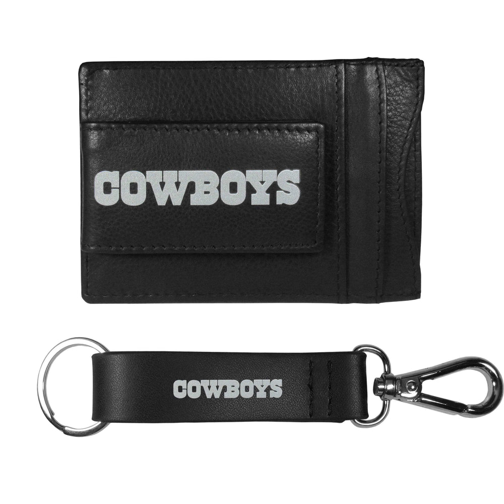 Dallas Cowboys Leather Cash & Cardholder & Strap Key Chain - Dallas Cowboys - Flyclothing LLC