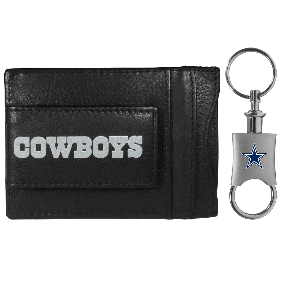 Dallas Cowboys Leather Cash & Cardholder & Valet Key Chain - Dallas Cowboys - Flyclothing LLC