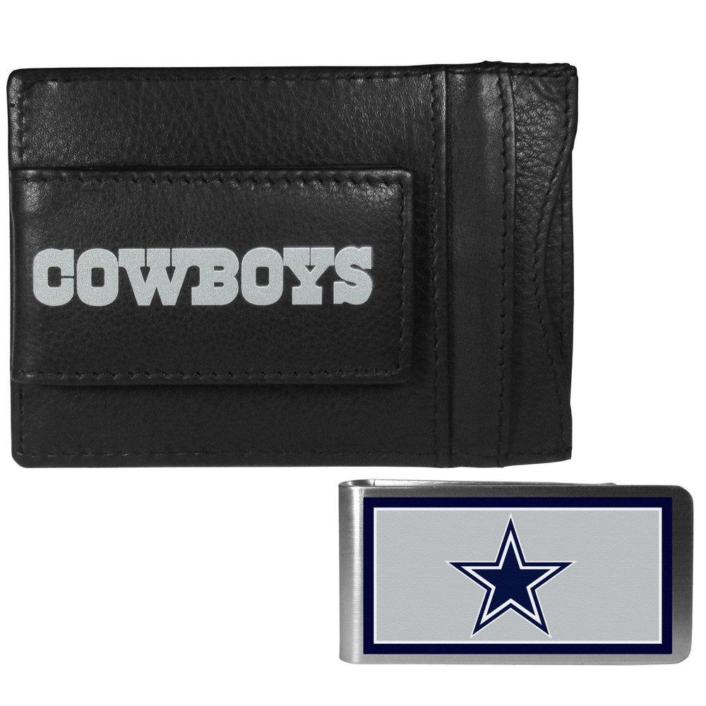 Dallas Cowboys Leather Cash & Cardholder & Color Money Clip - Dallas Cowboys - Flyclothing LLC