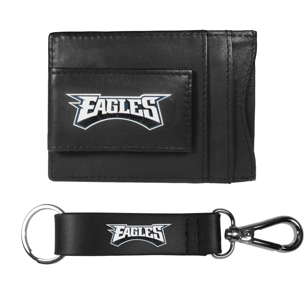 Philadelphia Eagles Leather Cash & Cardholder & Strap Key Chain - Philadelphia Eagles - Flyclothing LLC