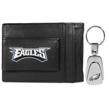 Philadelphia Eagles Leather Cash & Cardholder & Steel Key Chain - Philadelphia Eagles - Flyclothing LLC