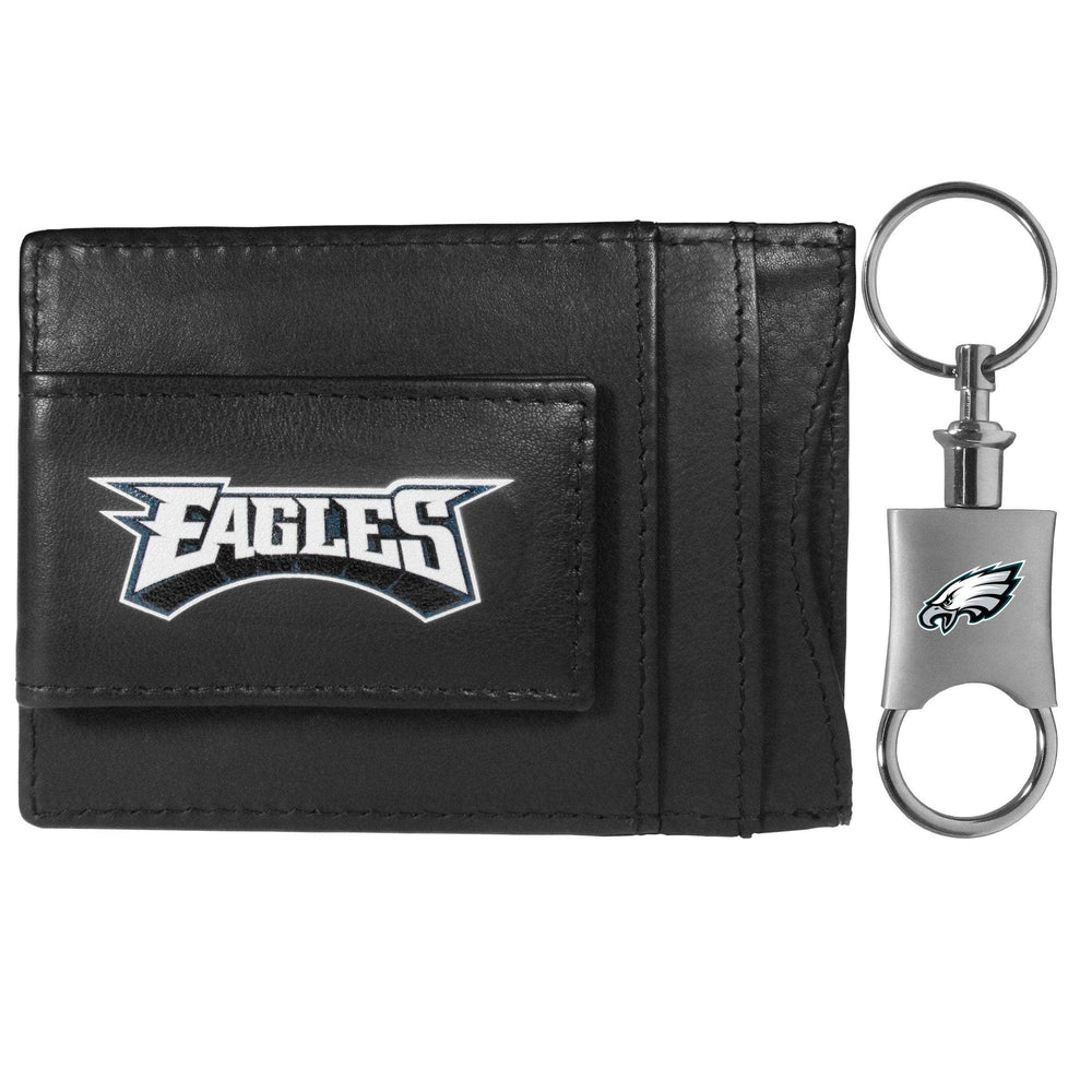 Philadelphia Eagles Leather Cash & Cardholder & Valet Key Chain - Philadelphia Eagles - Flyclothing LLC