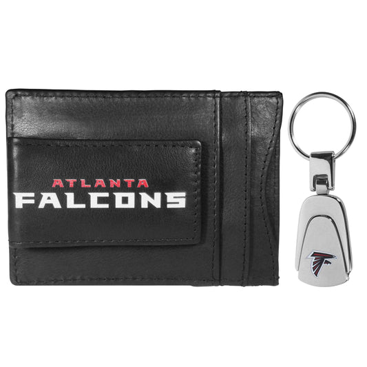 Atlanta Falcons Leather Cash & Cardholder & Steel Key Chain - Atlanta Falcons - Flyclothing LLC