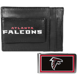 Atlanta Falcons Leather Cash & Cardholder & Color Money Clip - Atlanta Falcons - Flyclothing LLC