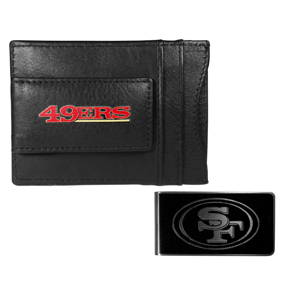 San Francisco 49ers Leather Cash & Cardholder & Black Money Clip - San Francisco 49ers - Flyclothing LLC