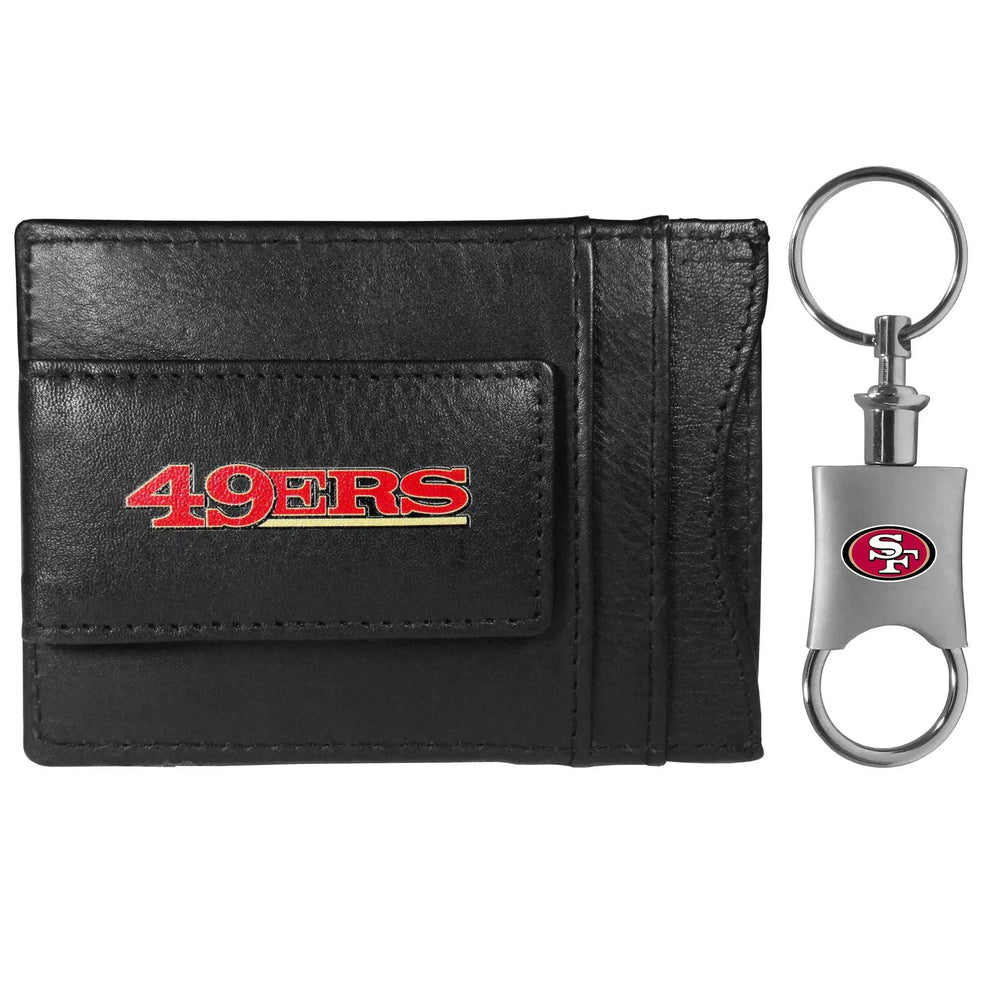 San Francisco 49ers Leather Cash & Cardholder & Valet Key Chain - San Francisco 49ers - Flyclothing LLC