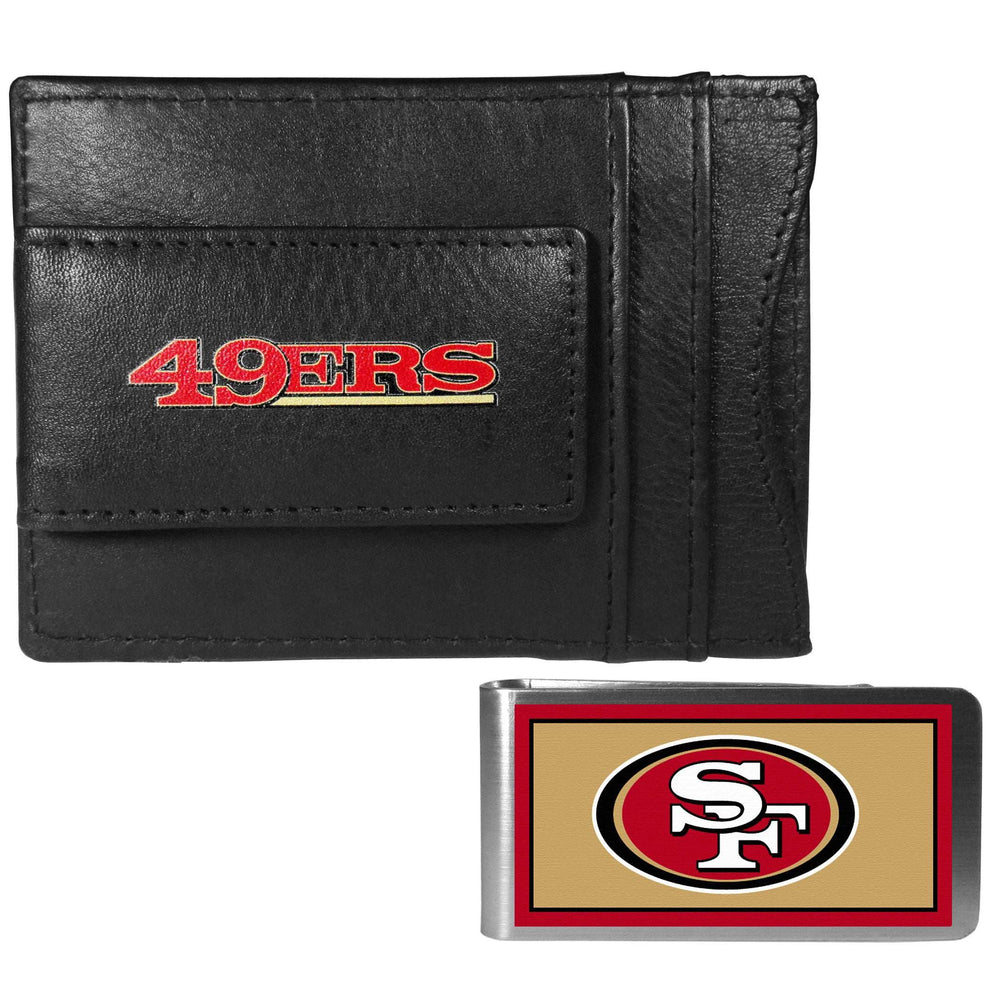 San Francisco 49ers Leather Cash & Cardholder & Color Money Clip - San Francisco 49ers - Flyclothing LLC