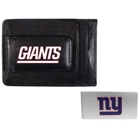 New York Giants Leather Cash & Cardholder & Money Clip - New York Giants - Flyclothing LLC