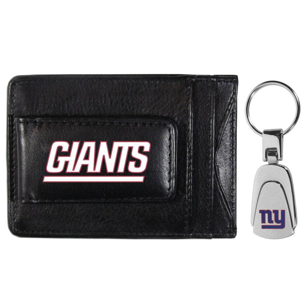 New York Giants Leather Cash & Cardholder & Steel Key Chain - New York Giants - Flyclothing LLC