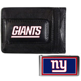 New York Giants Leather Cash & Cardholder & Color Money Clip - New York Giants - Flyclothing LLC