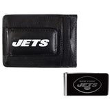 New York Jets Leather Cash & Cardholder & Black Money Clip - New York Jets - Flyclothing LLC